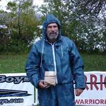 Mike Casey with a Bass Bomb's Custom Tackle assortment pack.